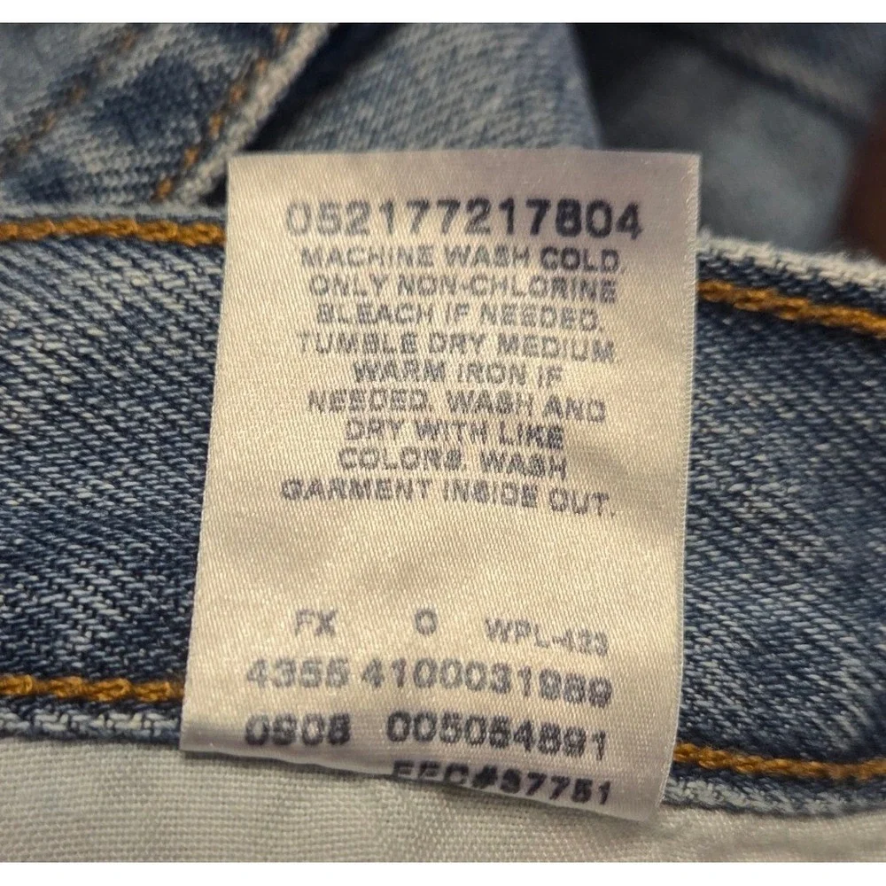 Levi's 505 Regular Fit Jeans Mens 36x36 Light Wash Blue Distressed Vintage 90s